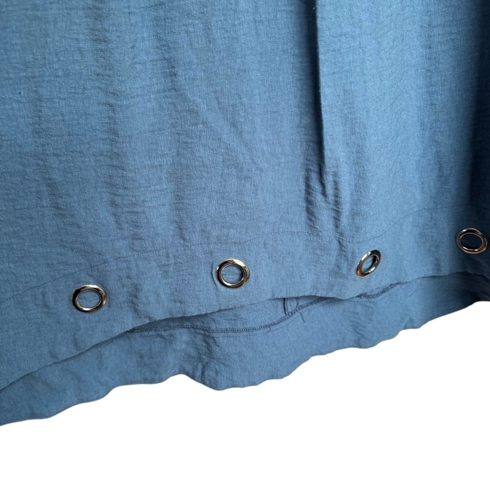 Abigail High Low Dress Teen Girls Size 18 Blue Grommet Detail Bell 3/4 Sleeve - Picture 10 of 14